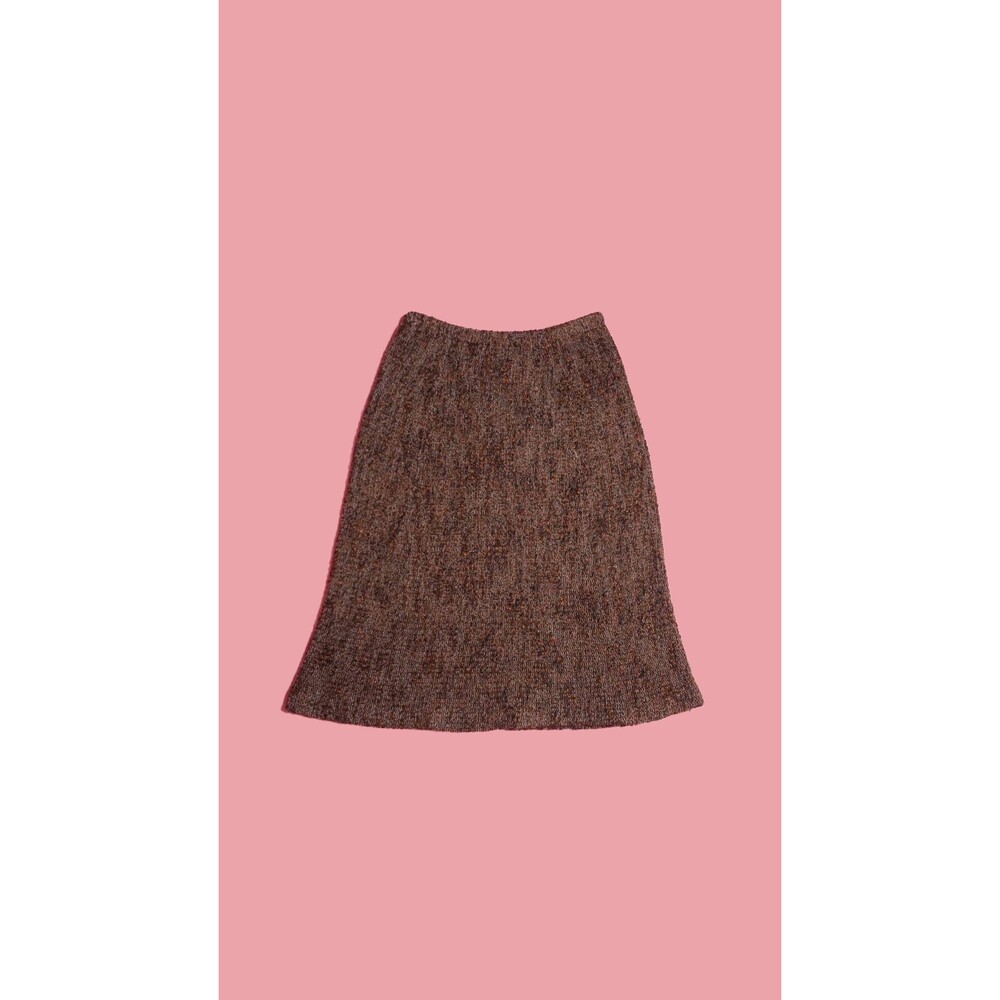 1960s-1970s MARY FARRIN Saks Fifth Avenue. KNIT High Waist A-Line Skirt. XS-S